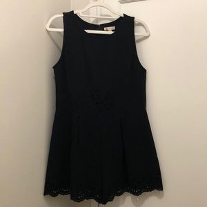Cotton Candy Black Shorts Romper